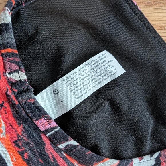 EUC Lululemon Lunar New Year Flow Y Nulu Bra size 6 Tiger Tide Smoky Red sports - Picture 7 of 10